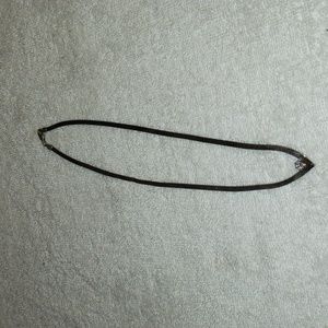 Herringbone Sterling Silver Cubic Zirconia Necklace